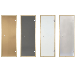 Стекло двери сауны