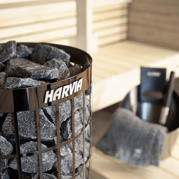 Электрический нагреватель для сауны - HARVIA Cilindro Black Steel PC66E 6,6 кВт