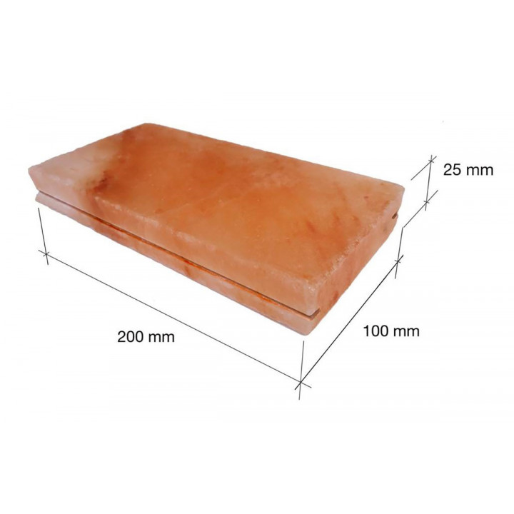 Полированные кирпичи из гималайской соли с выемкой, 200x100x25 мм.
