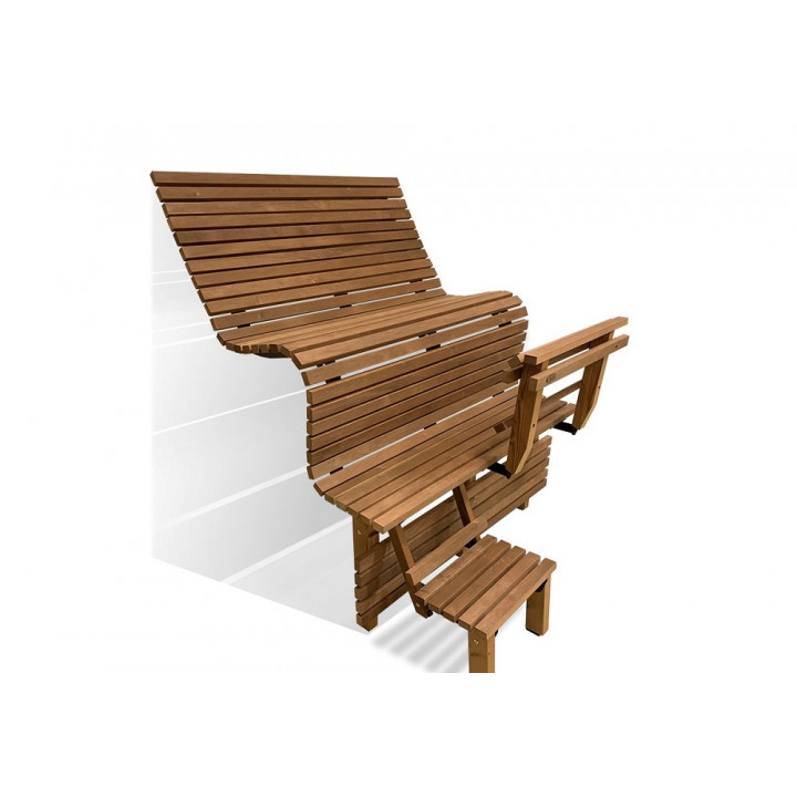 Модульная кровать для сауны ERGONOMIC, Термо-осина