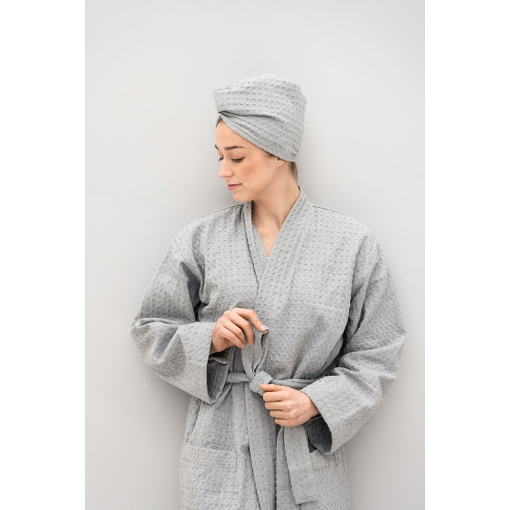 Халат, L / XL, светло-серый