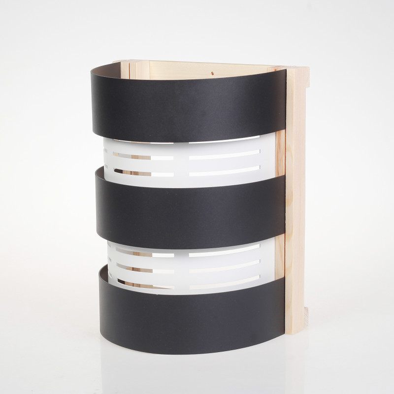 Абажур SAUFLEX, черный, белый