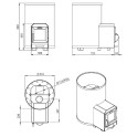Дровяная банная печь - STOVEMAN 20R-LS HEAVY - 2