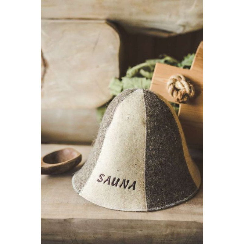 Шапка для сауны - SAUNA, полосатая