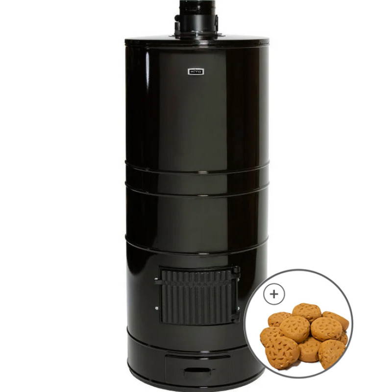 Дровяная банная печь - AITO AK-57, удлиненная, в комплекте камни KERKES