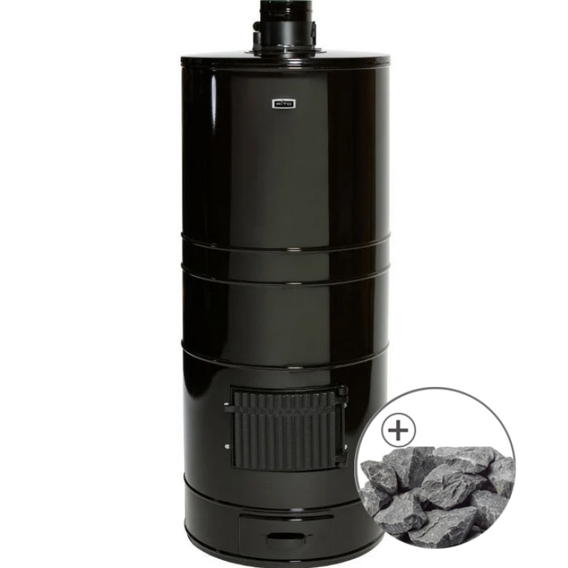 Дровяная банная печь - AITO AK-57K, в комплект входят традиционные камни