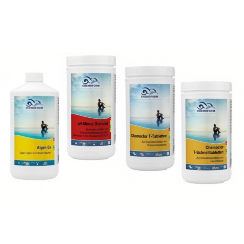 Химический набор CHEMOFORM для бассейнов с бумажным картриджным фильтром, малый