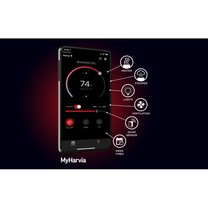 Панель управления электрической каменкой для сауны - HARVIA Xenio CX170 WiFi