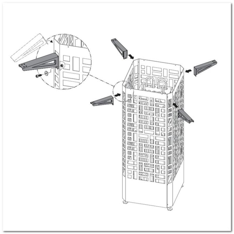 Монтажные кронштейны для корпуса духового шкафа EOS Edge