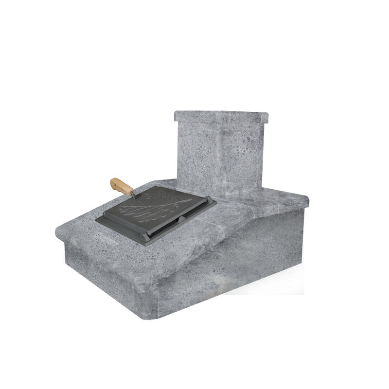 Отделка дымохода камнем, Мыльный камень, 290 мм