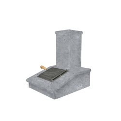 Отделка дымохода камнем, Мыльный камень, 540 мм 