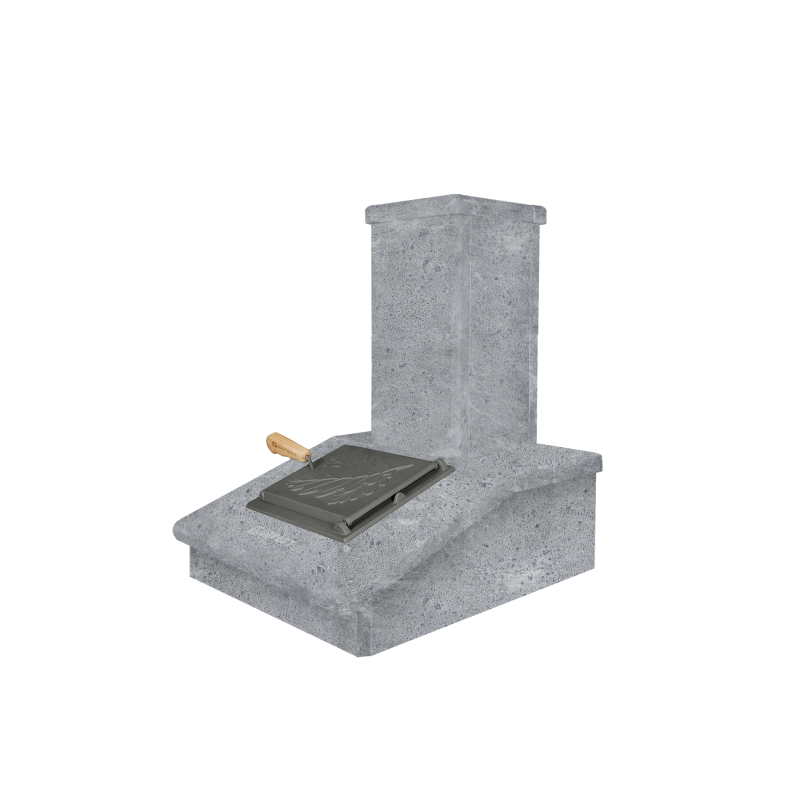 Отделка дымохода камнем, Мыльный камень, 540 мм