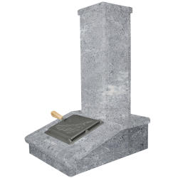 Отделка дымохода камнем, Мыльный камень, 790 мм  Отделка дымохода камнем, Мыльный камень, 790 мм