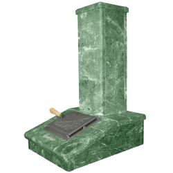 Отделка дымохода камнем, серпантин, 790 мм 