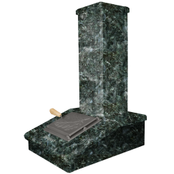 Отделка камина камнем, темный серпентин, 790 мм  Отделка камина камнем, темный серпентин, 790 мм