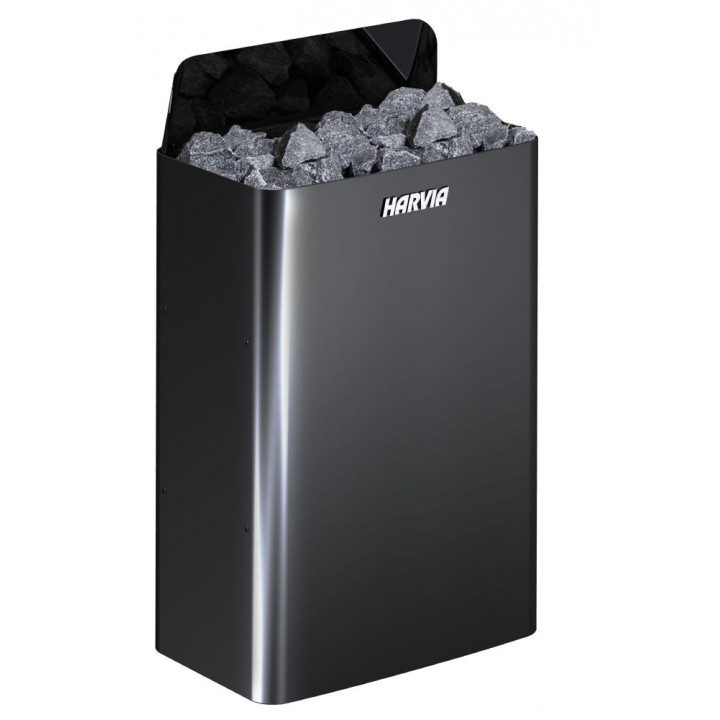 Электрический нагреватель для сауны - HARVIA The Wall Black Steel SW90E 9 кВт