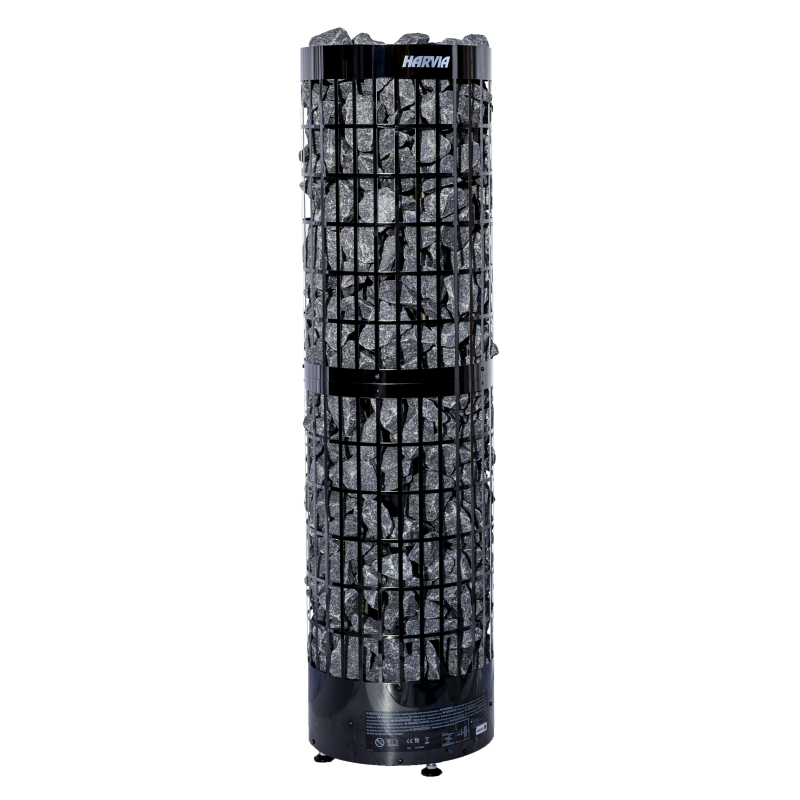 Электрическая каменка для сауны - HARVIA Cilindro Pro Black Steel PC100E/135E 10-13,2 кВт