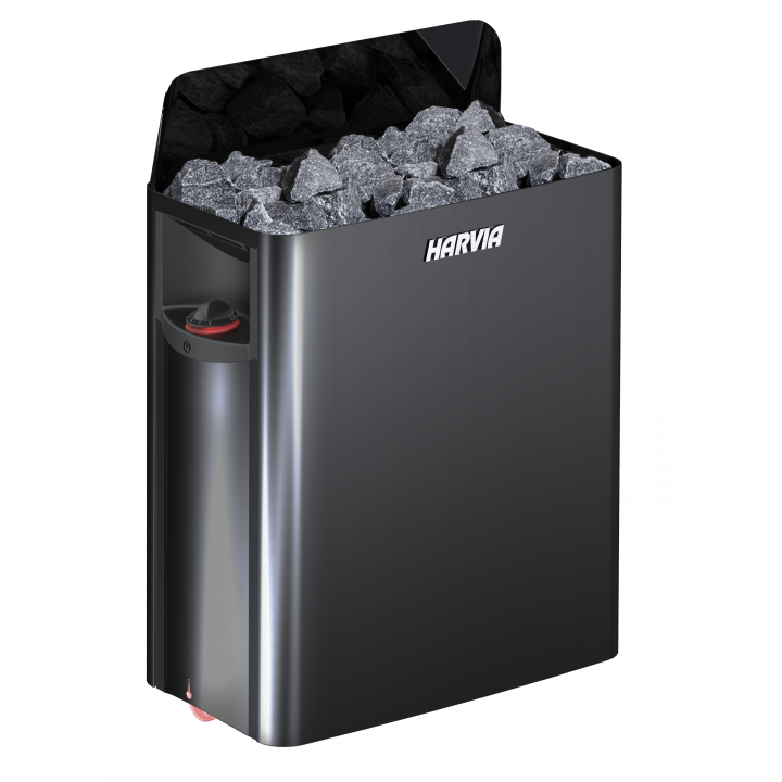 Электрический нагреватель для сауны - HARVIA The Wall Black Steel SW90 9 кВт