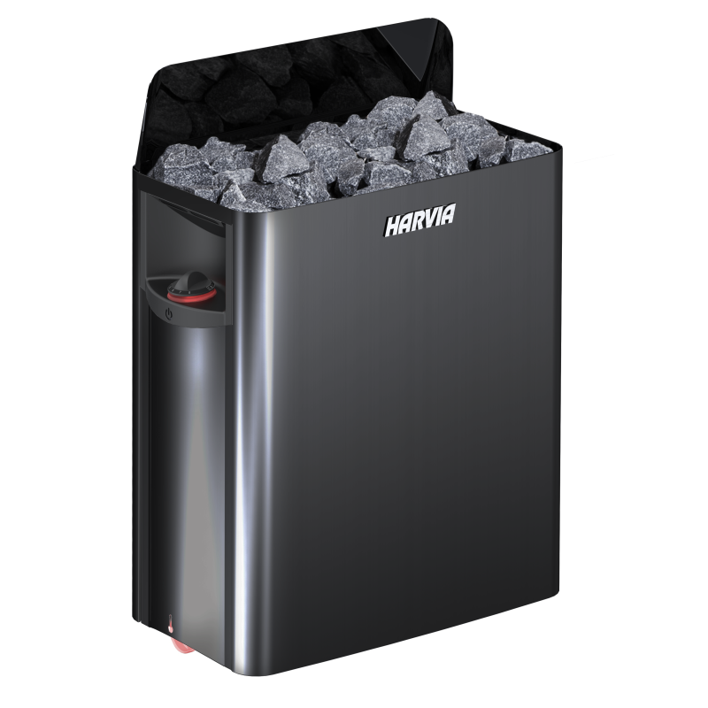 Электрическая каменка для сауны - HARVIA The Wall Black Steel SW80 8 кВт