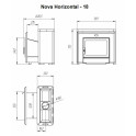 Дровяная каменка для сауны - NOVA HORIZONTAL 26 - 6