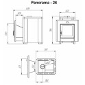 Дровяная каменка для сауны - NOVA PANORAMA 26 - 2