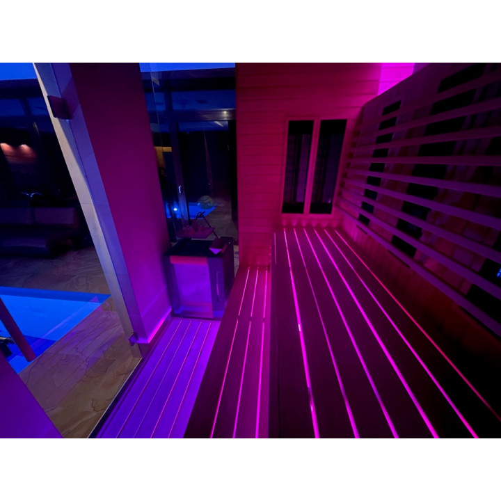 СВЕТОДИОДНЫЙ ПРОЖЕКТ SAUFLEX RGB С БЛОКОМ УПРАВЛЕНИЯ