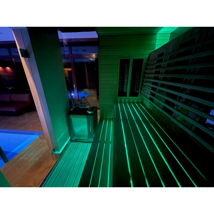 СВЕТОДИОДНЫЙ ПРОЖЕКТ SAUFLEX RGB С БЛОКОМ УПРАВЛЕНИЯ