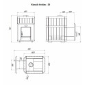 Дровяная каменка для сауны - NOVA KLASSIK 26 с сетью, стеклянные дверцы - 2
