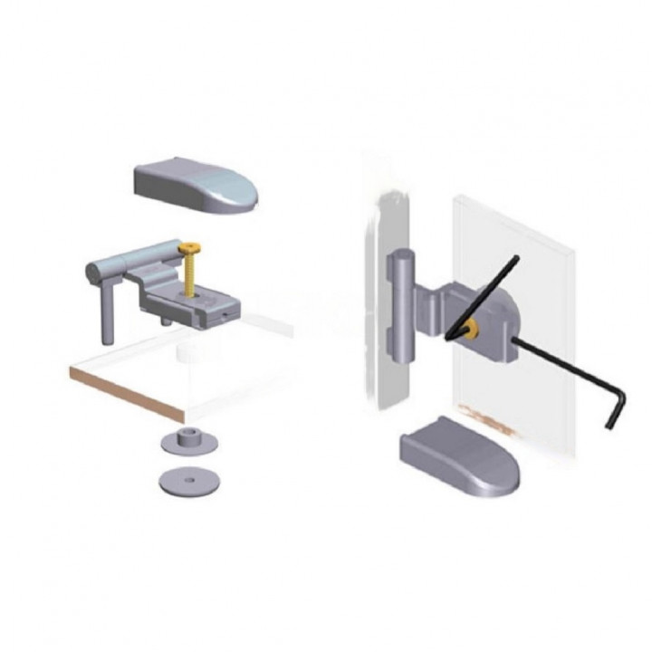 Дверные петли ABLOY для дверей паровой сауны, серые, ABLFL75