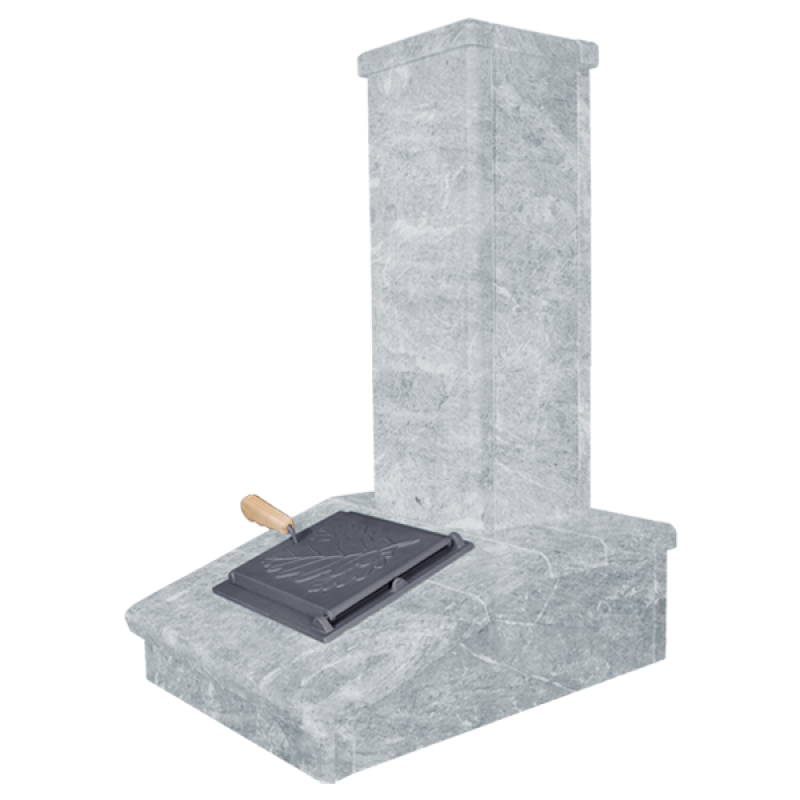 Отделка дымохода камнем, талкохлорит, 790 мм Отделка дымохода камнем, талкохлорит, 790 мм