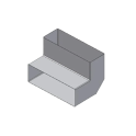 Колено узкое 50x150, 90° - 0