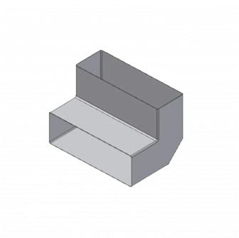 Колено узкое 50x150, 90°