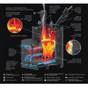 Дровяная банная печь ГЕФЕСТ - АВАНГАРД 30 (П2) в круглой решетке - 1