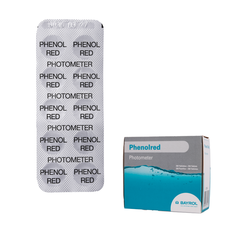 Таблетки для анализа воды для фотометра Phenolred, определение pH, 10 таблеток