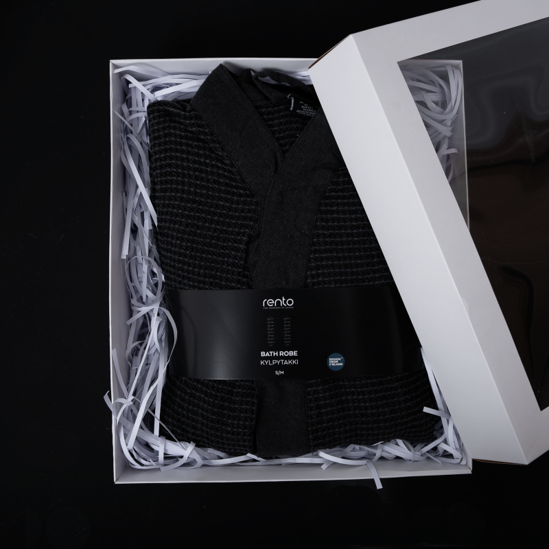 Халат в подарочной упаковке, RENTO KENNO, S/M, серый