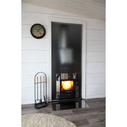 Стеклянная стена HARVIA Duo 9 x 19, включая рамку, серый алюминий 