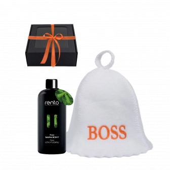 Подарочный набор BOSS в подарочной коробке. Колпачок и ароматическая эссенция.