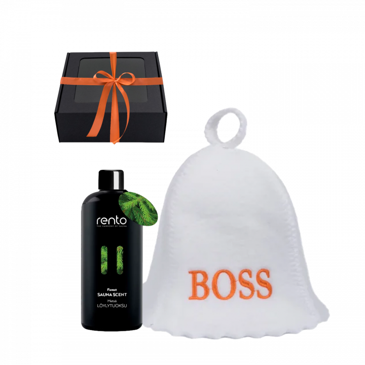 Подарочный набор BOSS в подарочной коробке. Колпачок и ароматическая эссенция.
