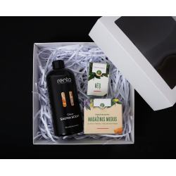 Подарочный набор в подарочной коробке ЛИМОН. Мед, эфирное масло и ароматическая эссенция 