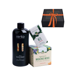 Подарочный набор в подарочной коробке ЛИМОН. Мед, эфирное масло и ароматическая эссенция 