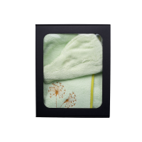 Подарочный набор в подарочной коробке для НЕЁ. Женская шапка для сауны и фартук СВЕТЛО-ЗЕЛЕНЫЙ