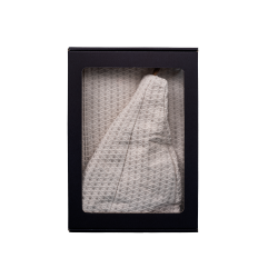 Подарочный набор в подарочной коробке для НЕГО. Мужская шапка для сауны и фартук - ЛЁН 