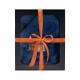 Подарочный набор в подарочной коробке для НЕГО. Мужская шапка для сауны и фартук - СИНИЙ.