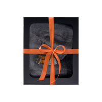 Подарочный набор в подарочной коробке для НЕГО. Мужская шапка для сауны и фартук - СЕРЫЙ