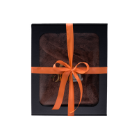 Подарочный набор в подарочной коробке для НЕГО. Мужская шапка для сауны и фартук - КОРИЧНЕВЫЙ.