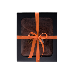 Подарочный набор в подарочной коробке для НЕГО. Мужская шапка для сауны и фартук - КОРИЧНЕВЫЙ. 