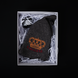 Подарочный набор в подарочной коробке DARK KINGS. Шапочки для сауны и ментоловые кристаллы