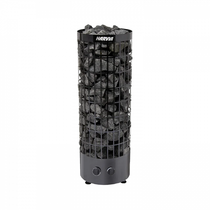 Электрический нагреватель для сауны - HARVIA Cilindro Black Steel PC70 6,8 кВт