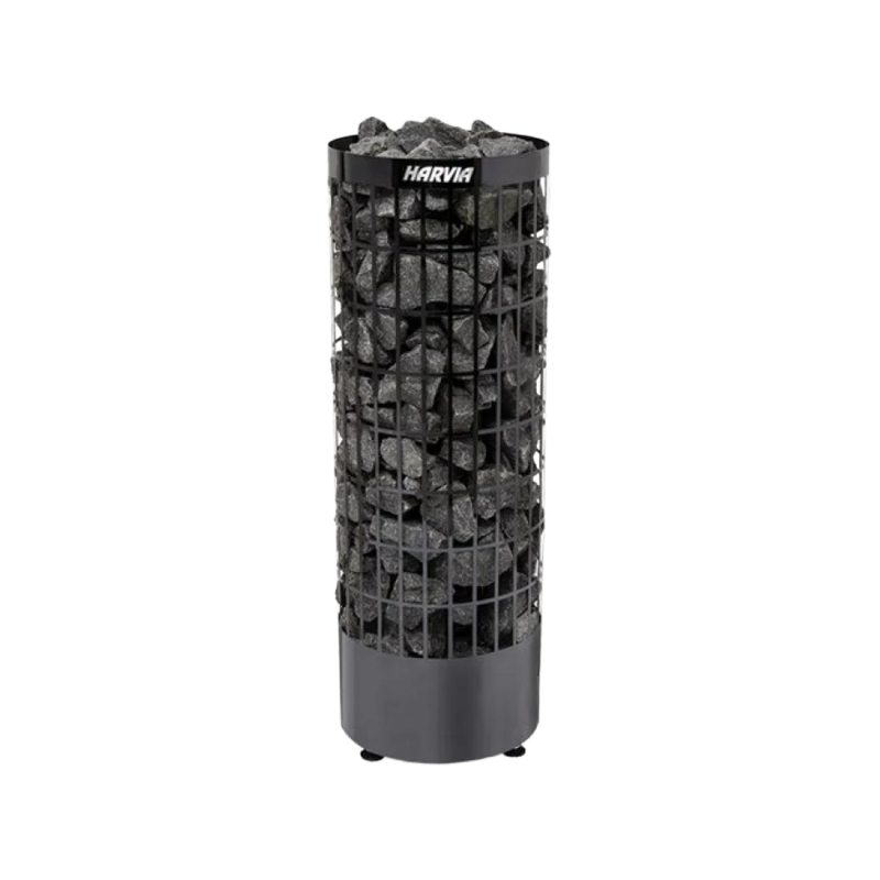 Электрический нагреватель для сауны - HARVIA Cilindro Black Steel PC90E 9 кВт