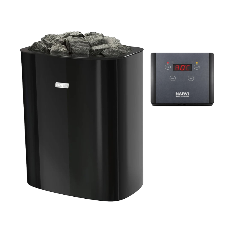 Электрическая каменка для сауны NARVI NC Electric, черная, 6 кВт